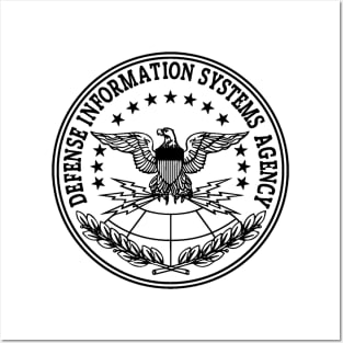 DISA Defense Information Systems Agency Black Logo Posters and Art